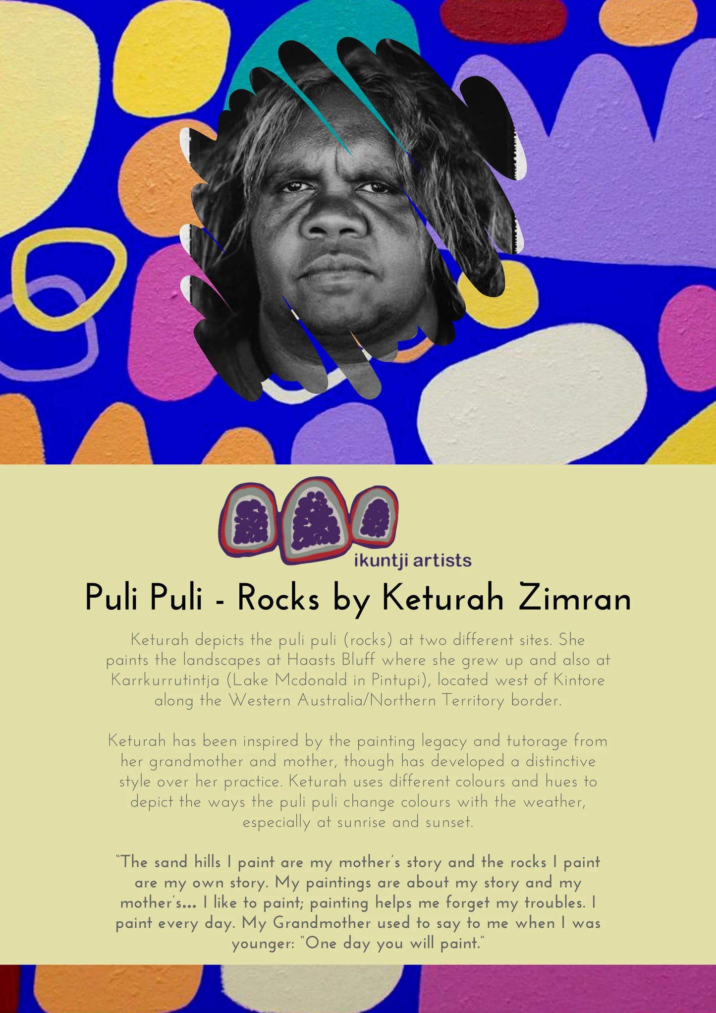 Outback Tails - Canvas Dog Lead - Puli Puli Multicoloured