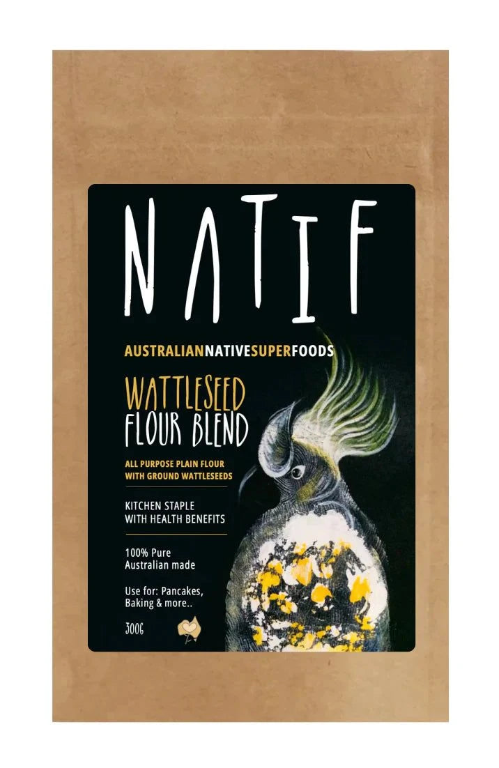 Natif Wattleseed Flour Blend 300g gluten-free all-purpose powder.