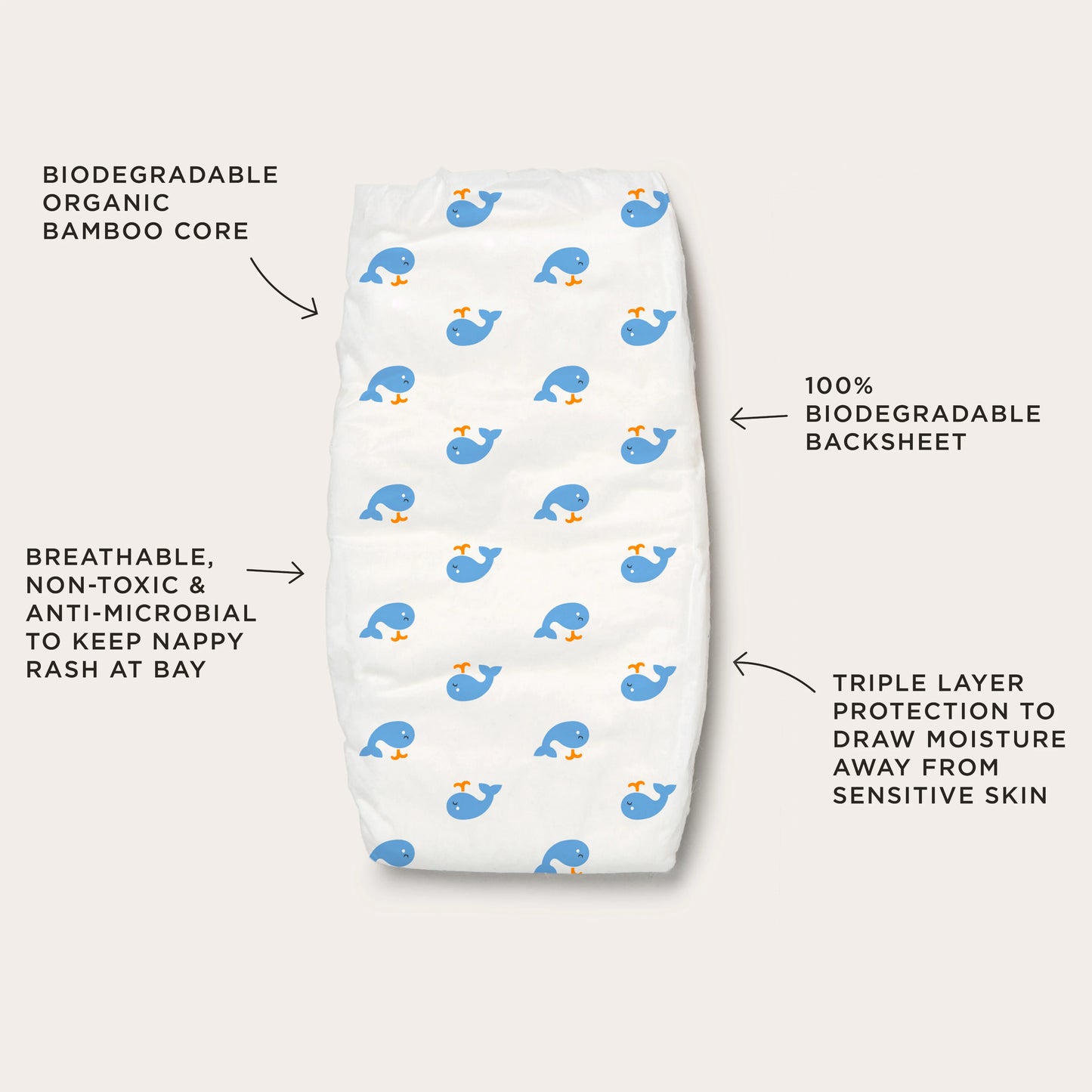 Tooshies - Disposable Nappies with Organic Bamboo