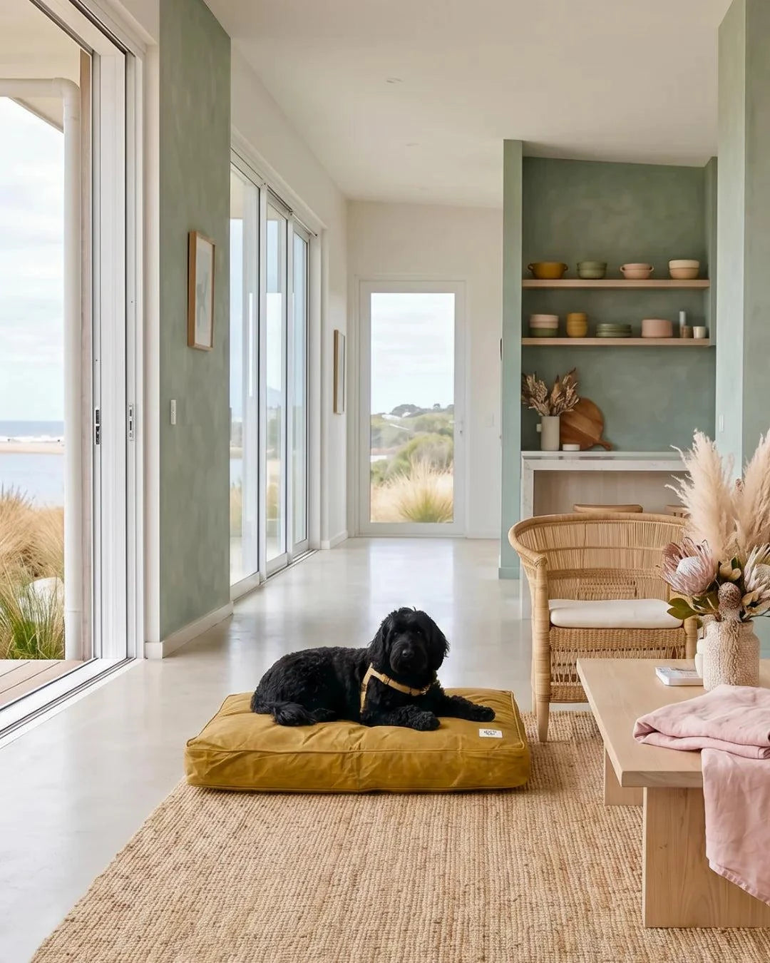 Outback Tails - Waxed Canvas Dog Bed (Yellow)