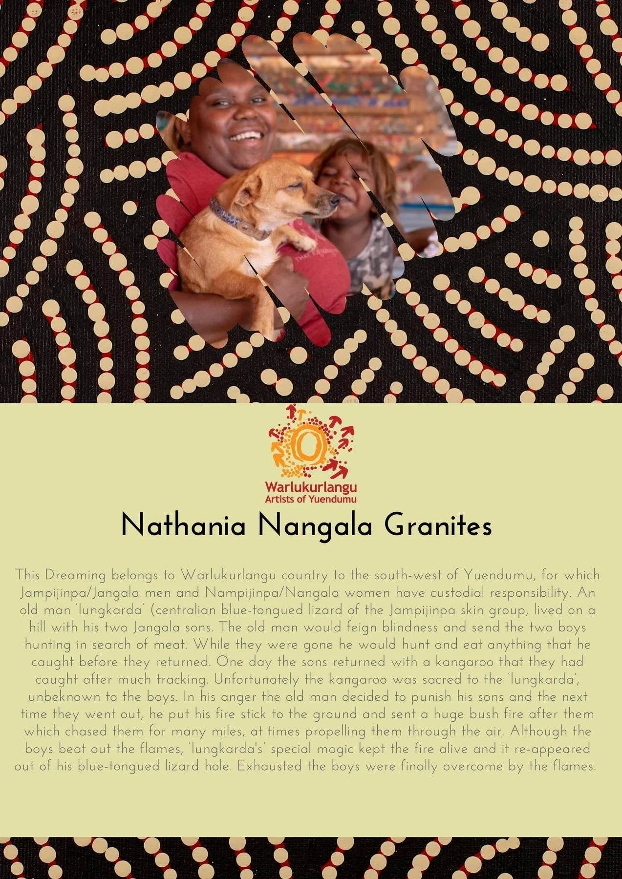 Outback Tails - Leather Dog Lead - Fire Country Dreaming