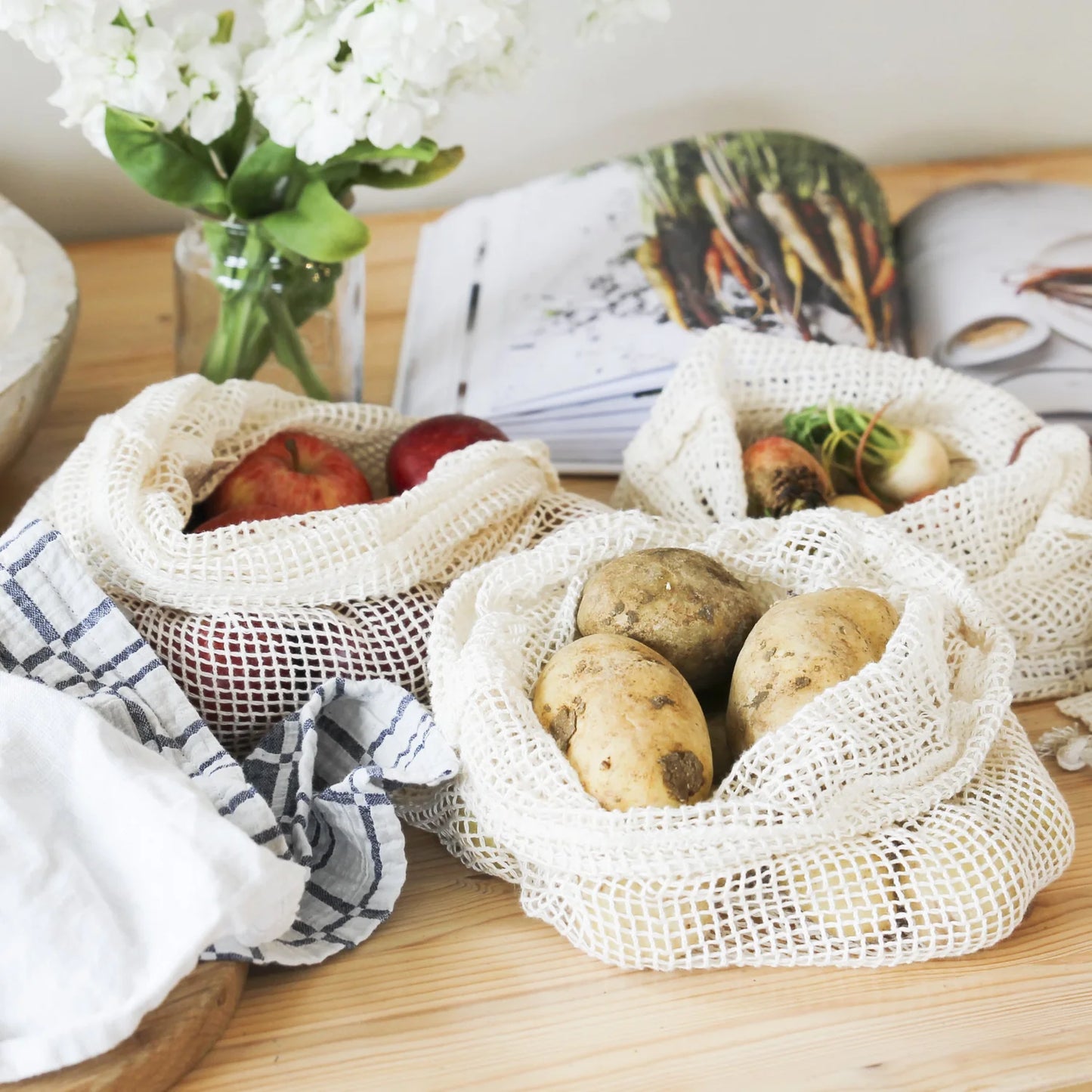 Ever Eco - Organic Cotton Net Produce Bags - 4 Pack