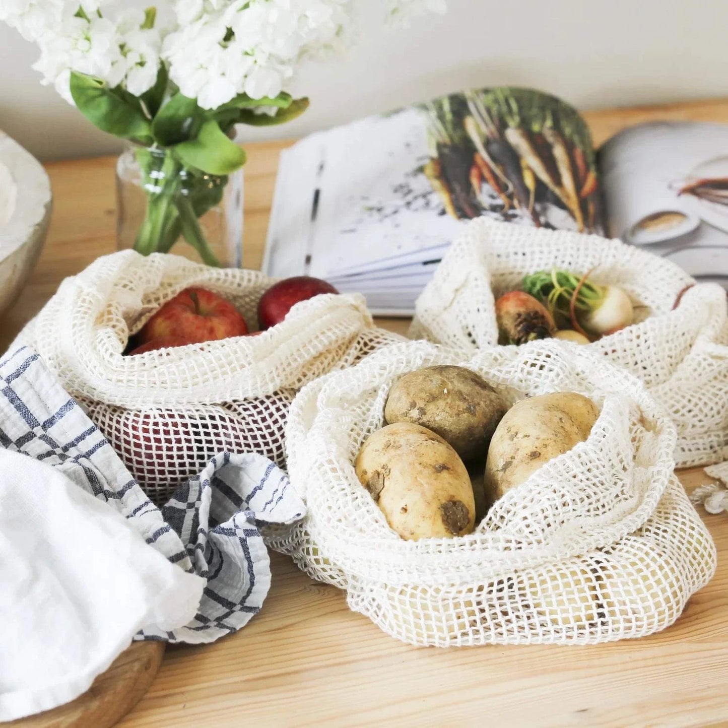 Ever Eco - Organic Cotton Net Produce Bags - 4 Pack