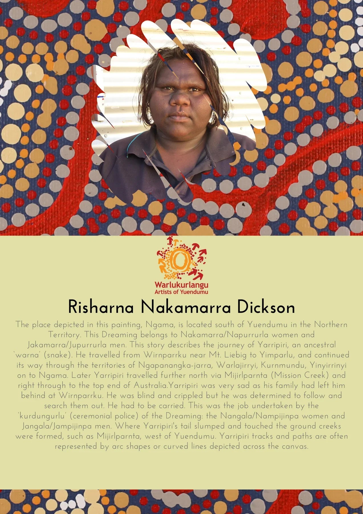 Outback Tails - Leather Dog Lead - Snake Dreaming