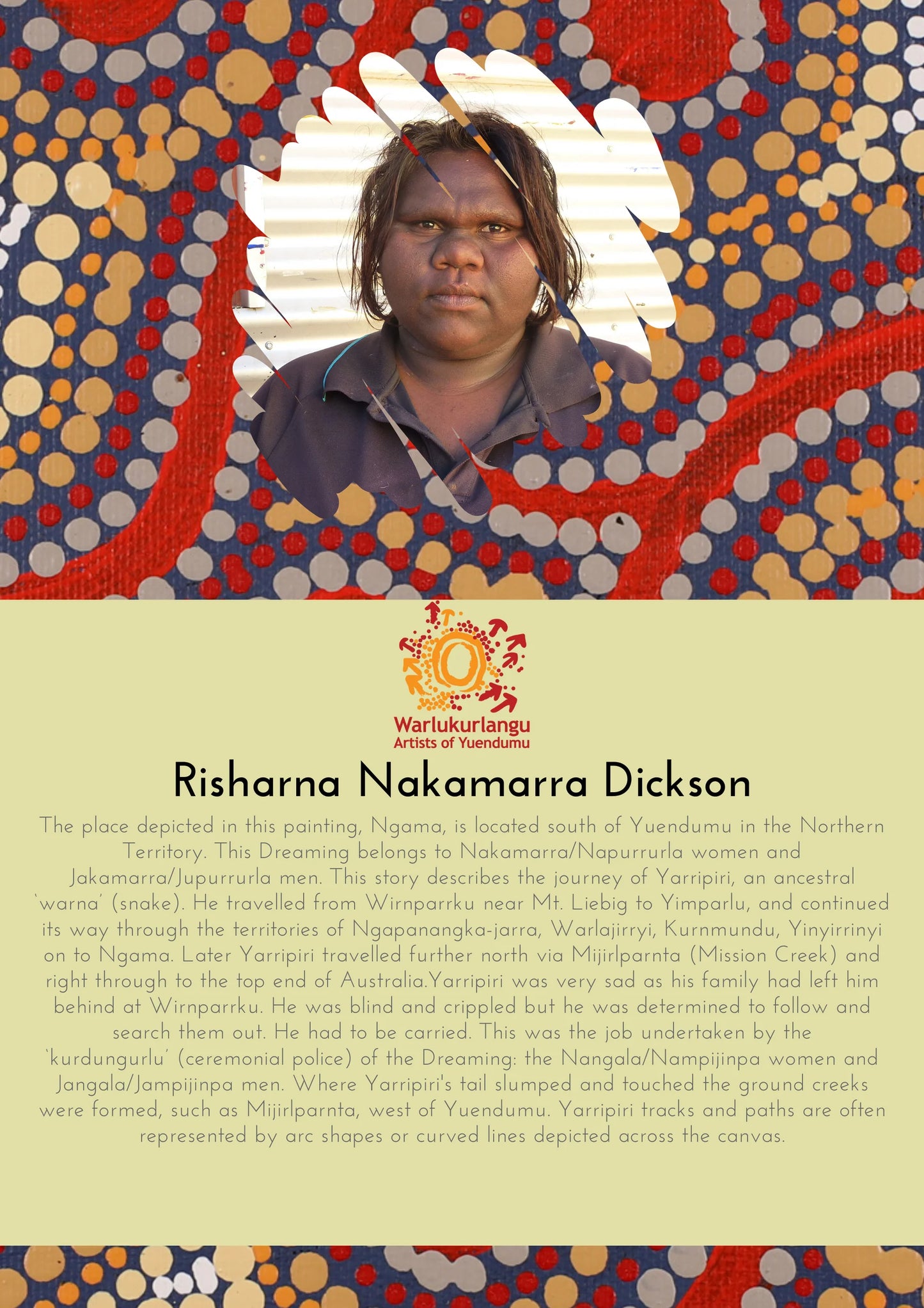 Outback Tails - Canvas Dog Lead - Snake Dreaming