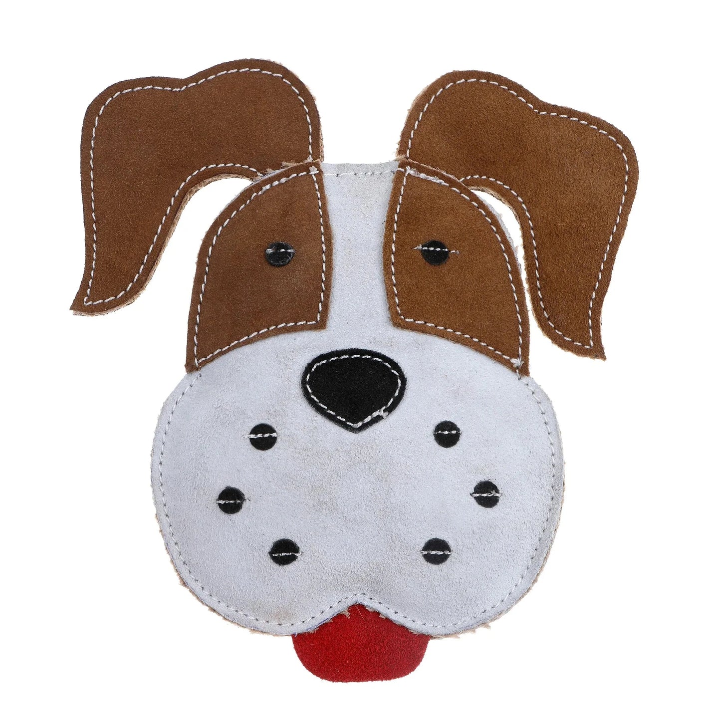 Outback Tails Country Tails Hound Dog suede toy with hidden squeaker, 18cm x 19cm x 3cm.
