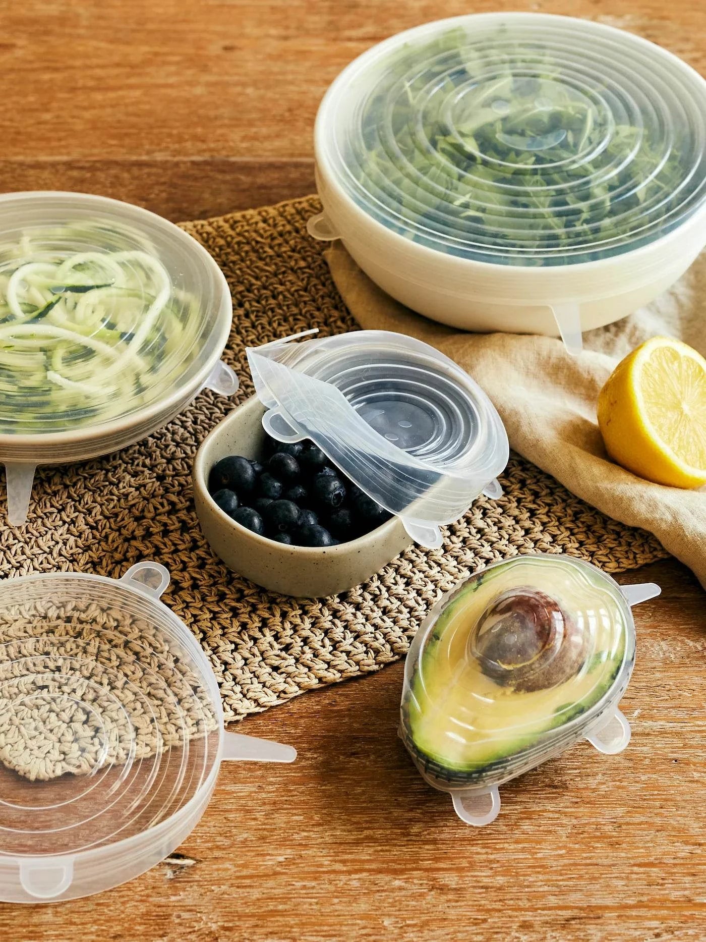 The Conscious Store - Reusable Silicone Food Covers (set of 5)