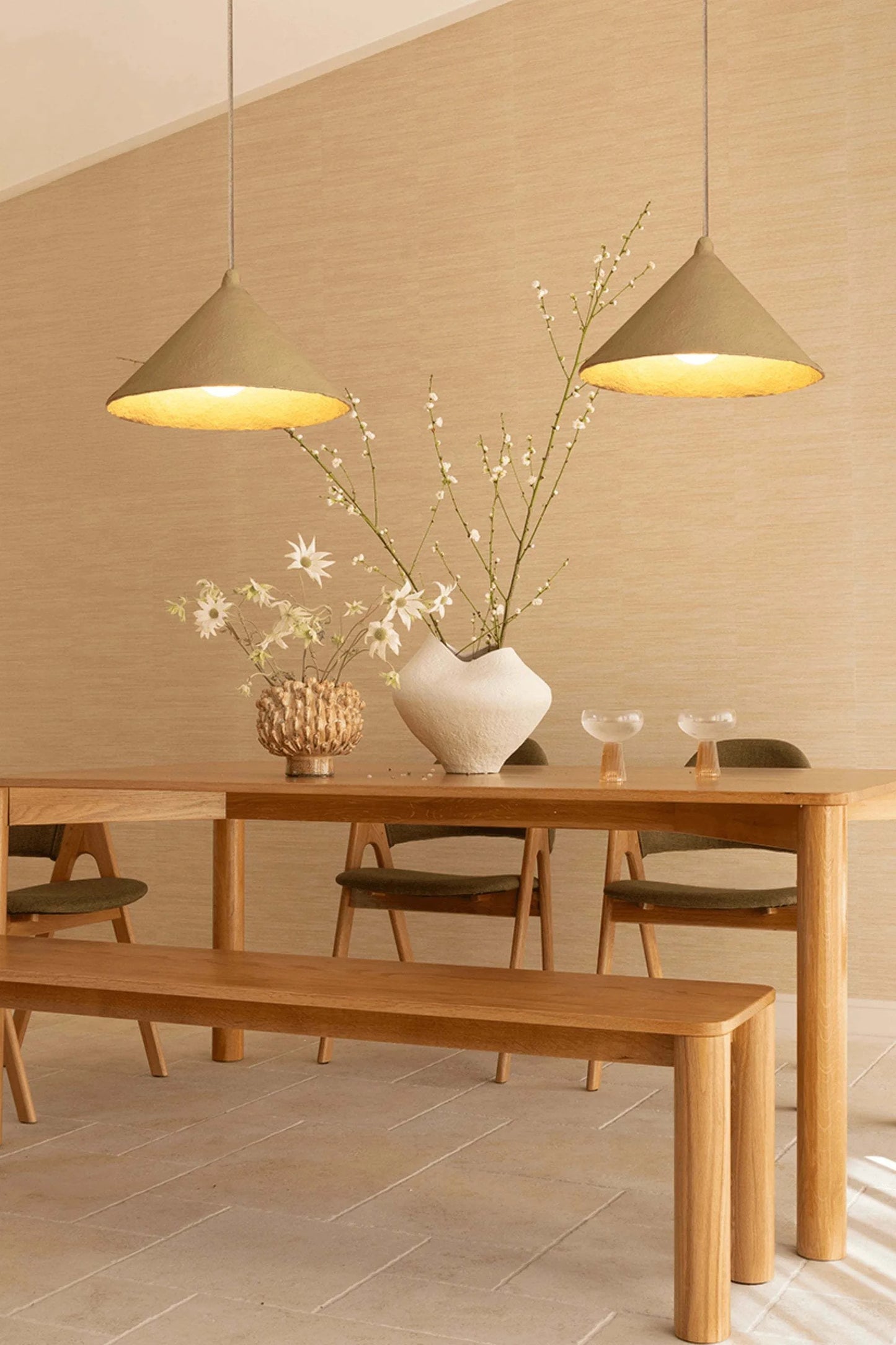 Her Hands - Coffee Collection, Classic Cone Pendant Light