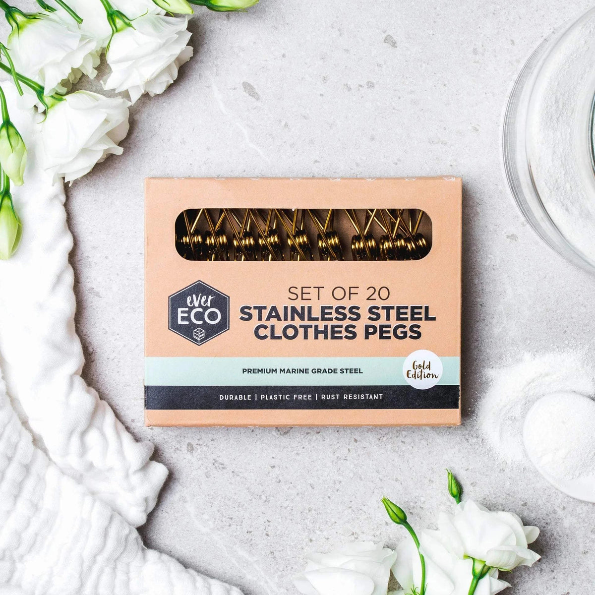 Ever Eco - Gold Clothes Pegs