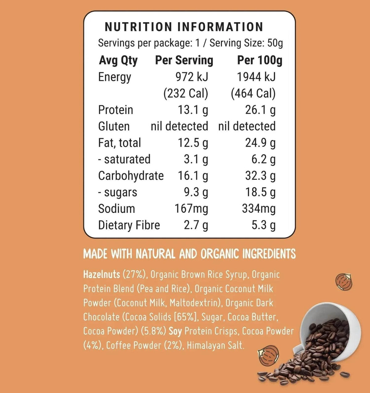 Fodbods - Hazelnut Mocha Protein Bar