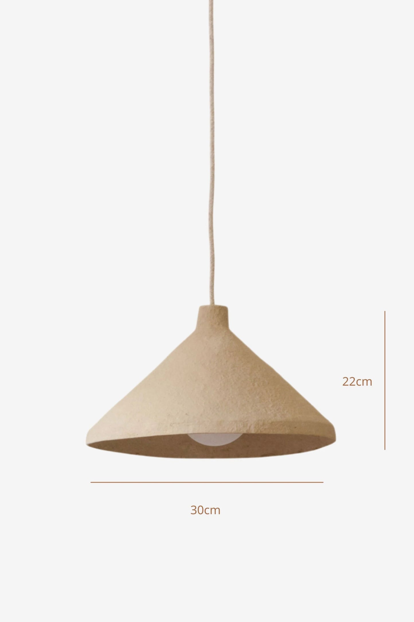 Her Hands - Coffee Collection, Classic Cone Pendant Light