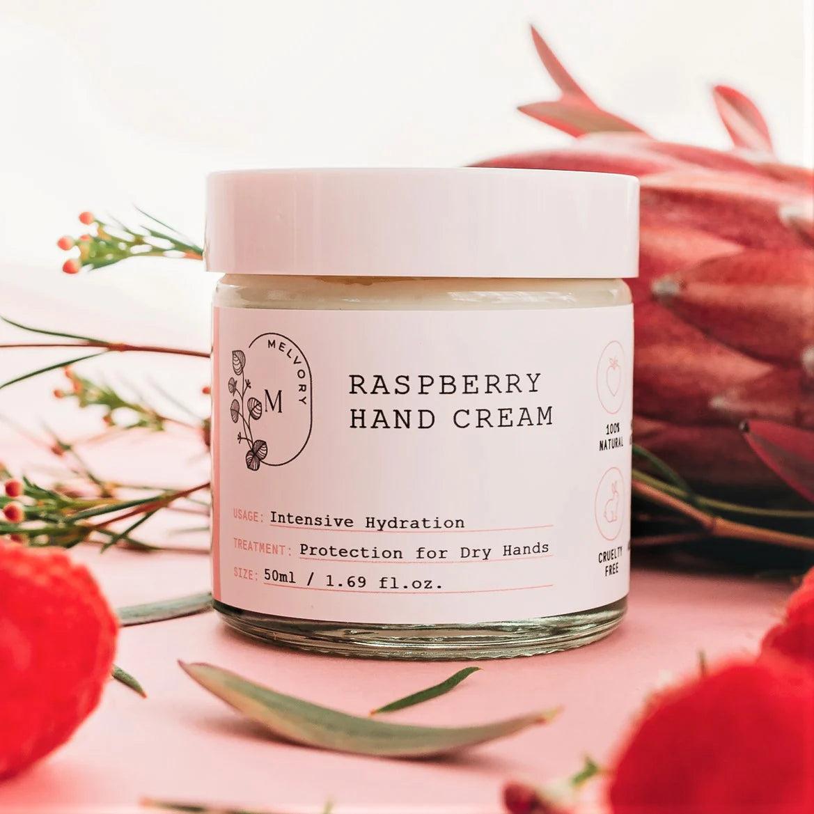 Melvory - Raspberry Hand Cream