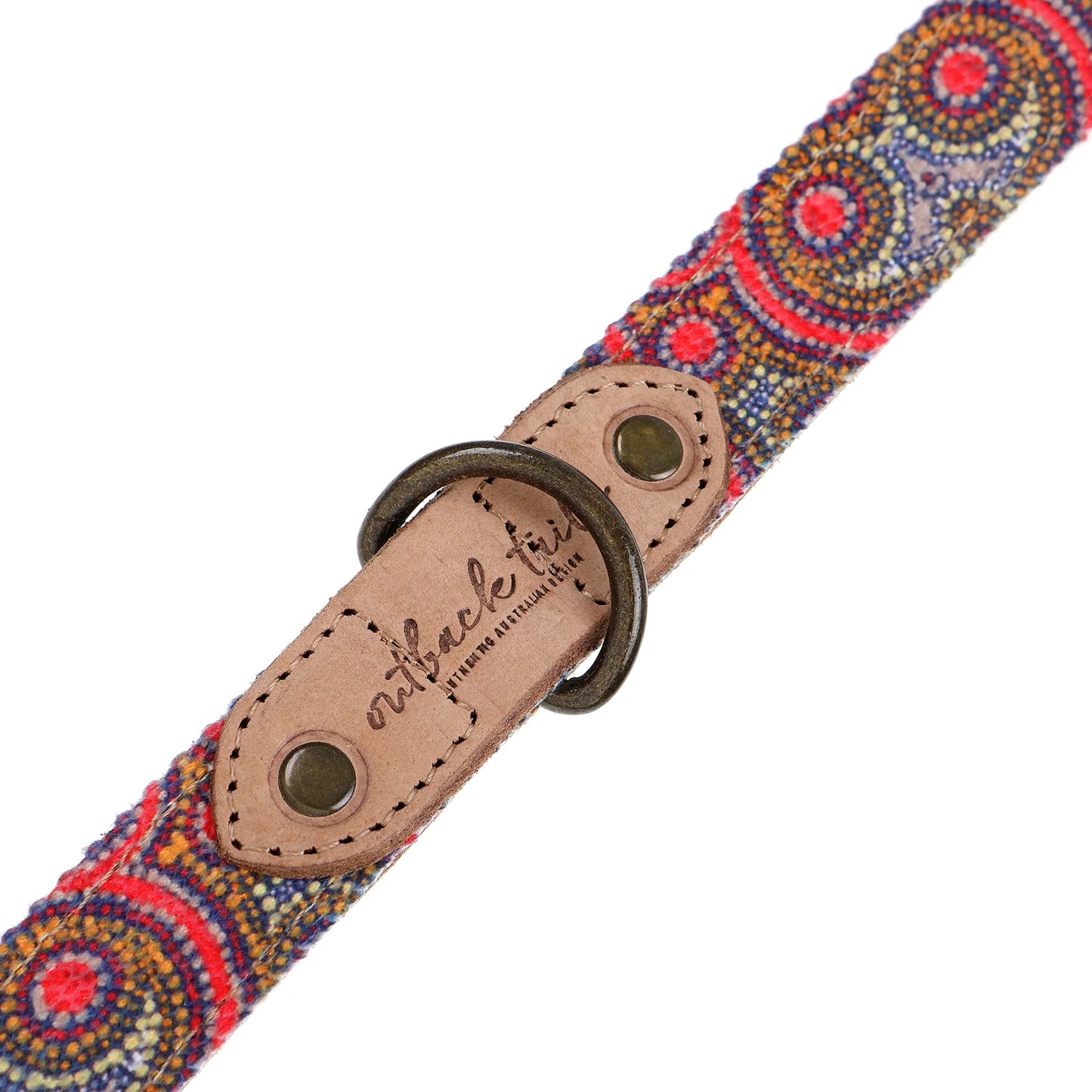 Outback Tails - Leather Dog Collar - Snake Dreaming