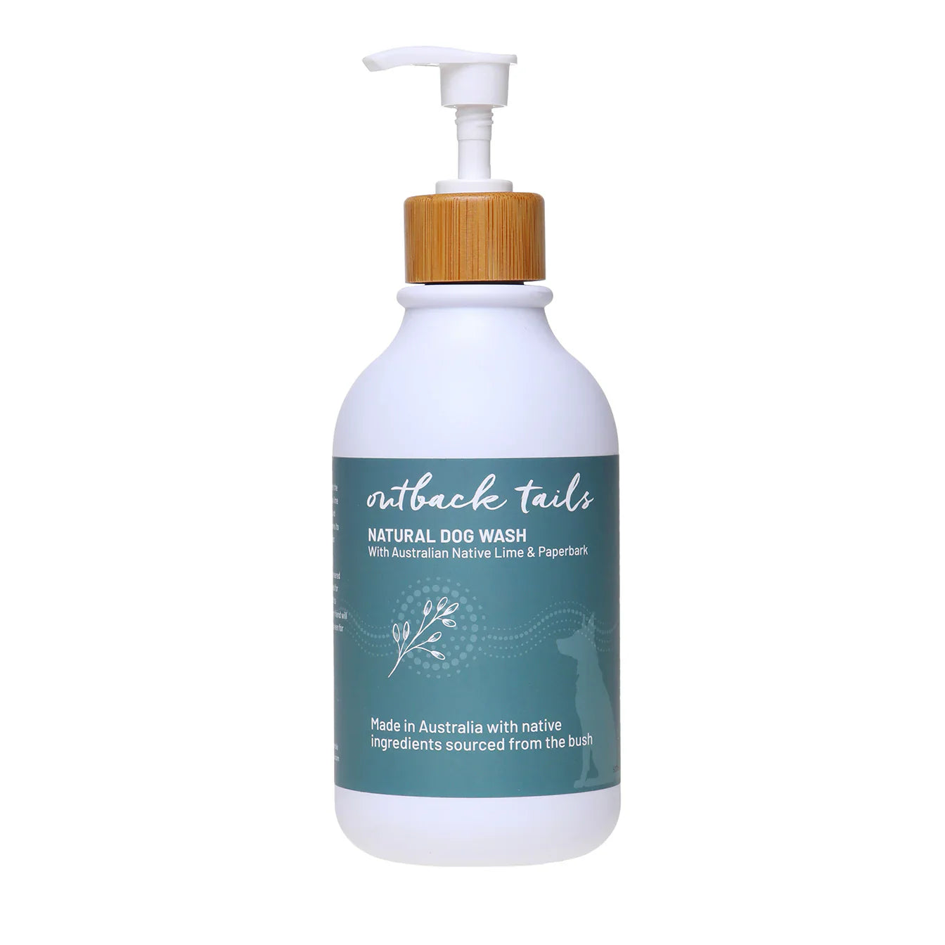 Outback Tails Natural Dog Wash with Native Lime and Paperbark 500ml bottle.
