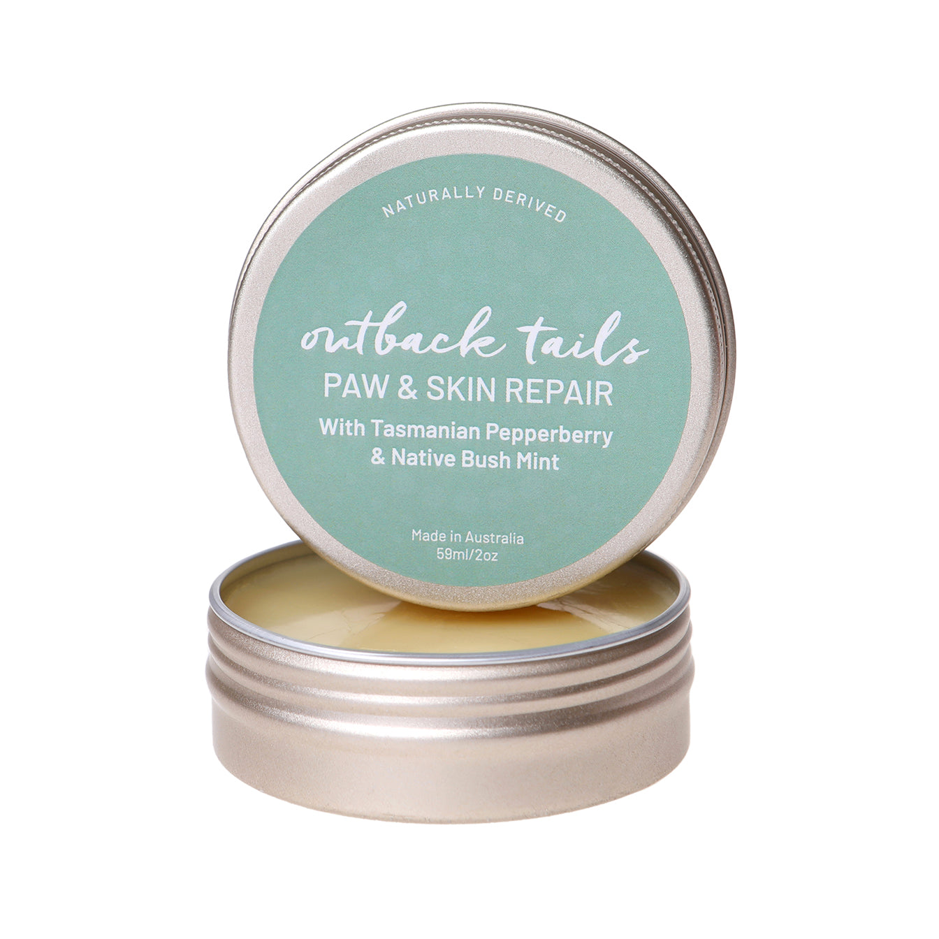 Outback Tails Paw & Skin Repair balm with Tasmanian Pepper Berry and Bush Mint, 59ml.