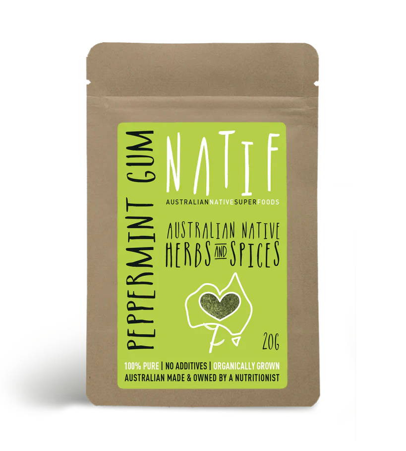 Natif - Peppermint Gum 20g packaging with Eucalyptus and mint flavor.