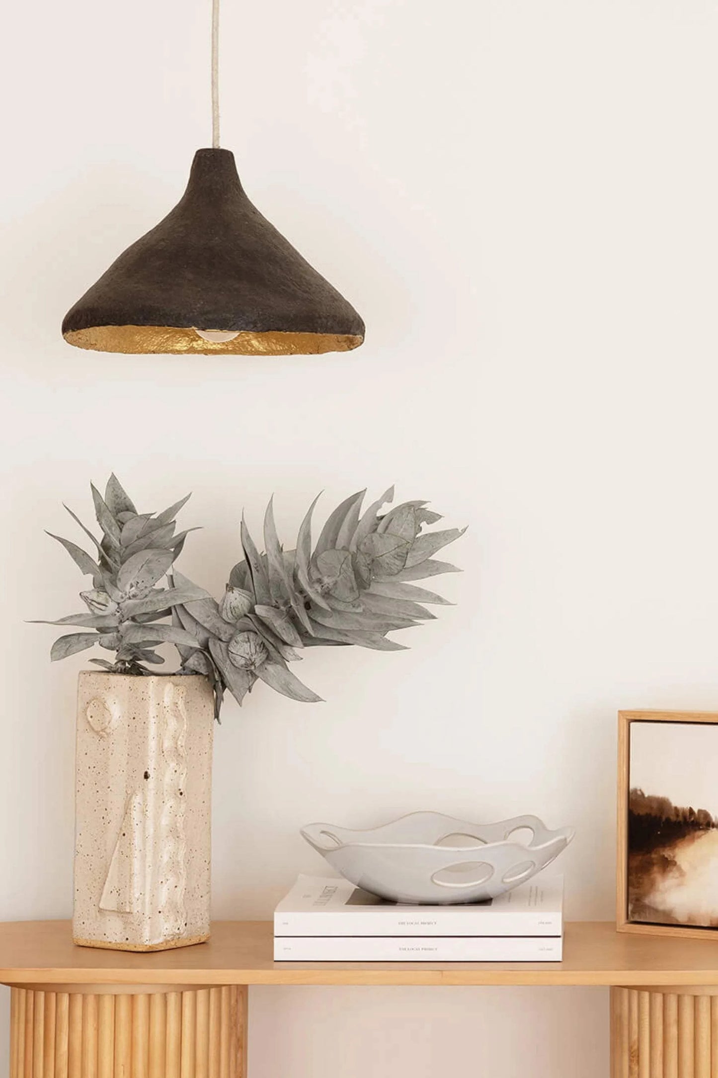Her Hands - Classic Cone Pendant Light (Gold Interior)