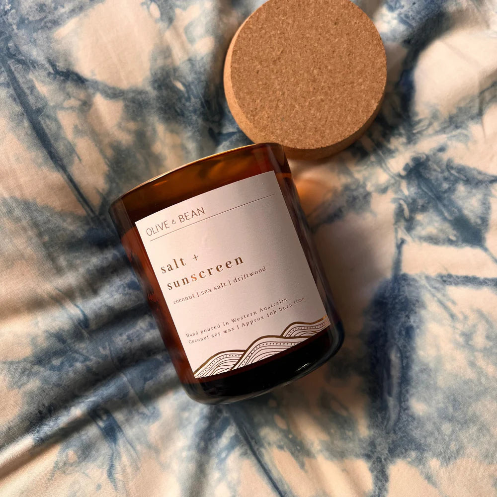 Olive & Bean - Salt + Sunscreen candle