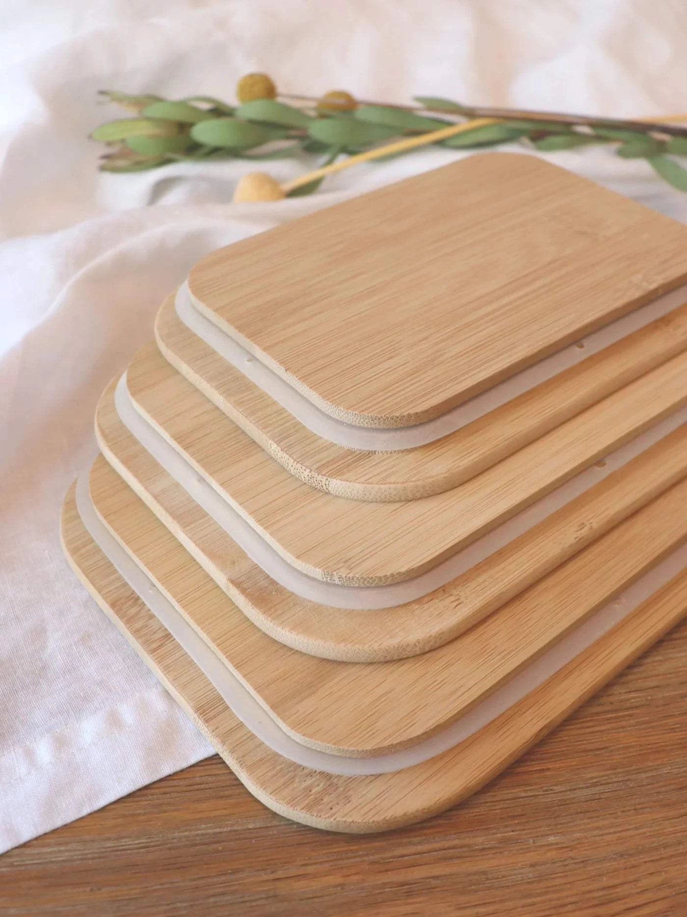 The Conscious Store - Glass Storage Containers with Bamboo Lid (set of 3)