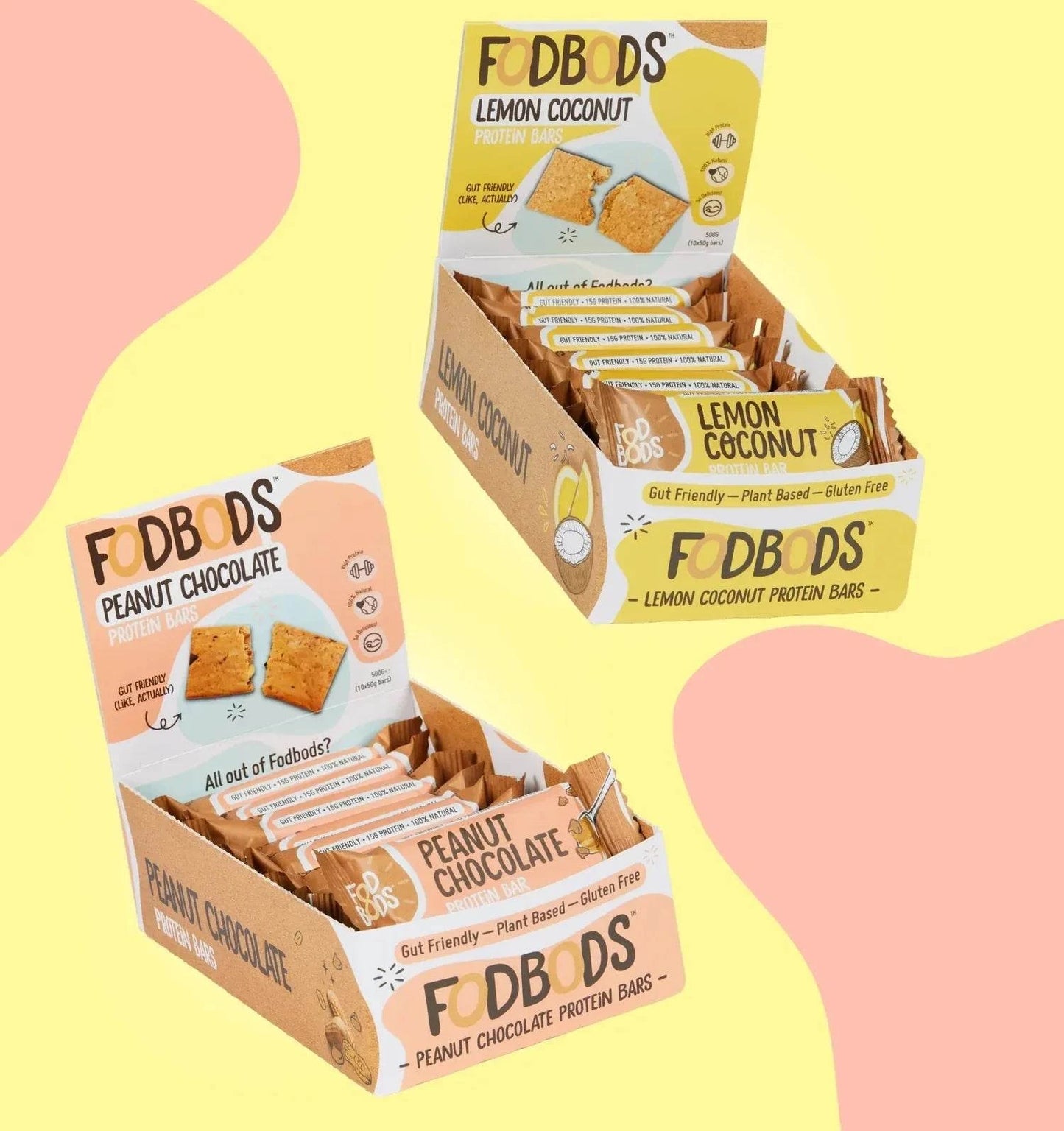 Fodbods - The Big Double Protein Bundle (Lemon Coconut and Peanut Choc)