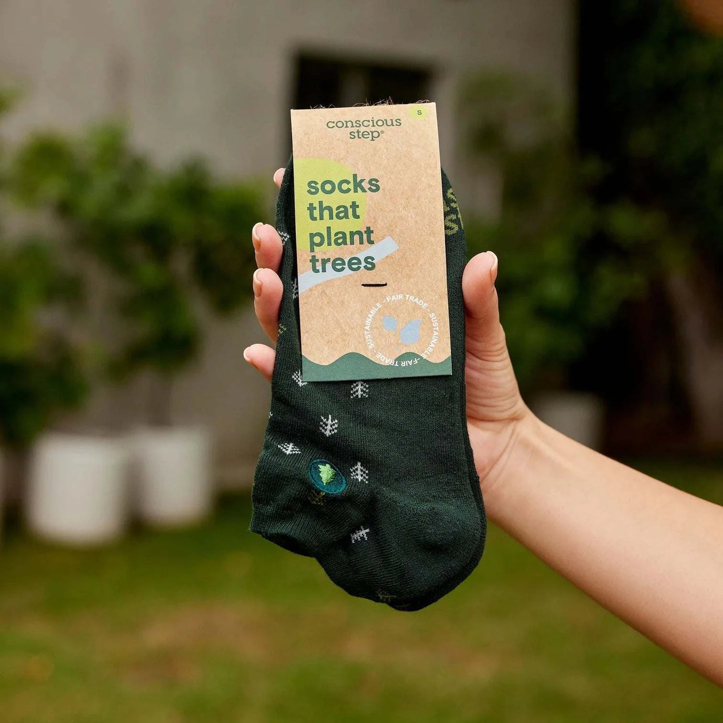 Conscious Step - Pair: Socks that plant trees (pine) (ankle)