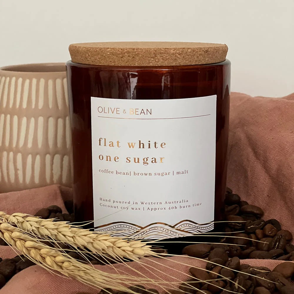 Olive & Bean - Flat white one sugar candle