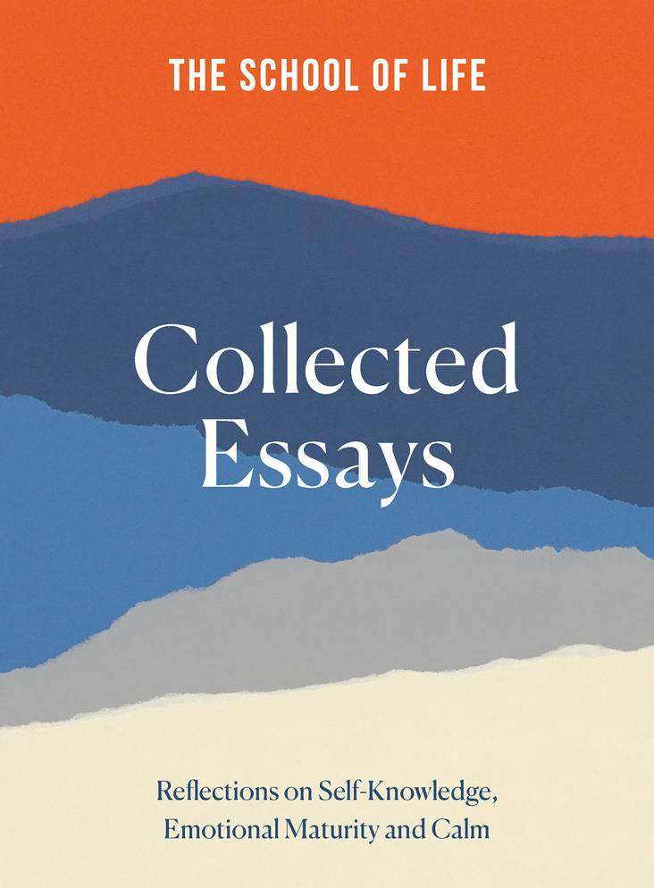 The School of Life: Collected Essays book cover featuring abstract design.