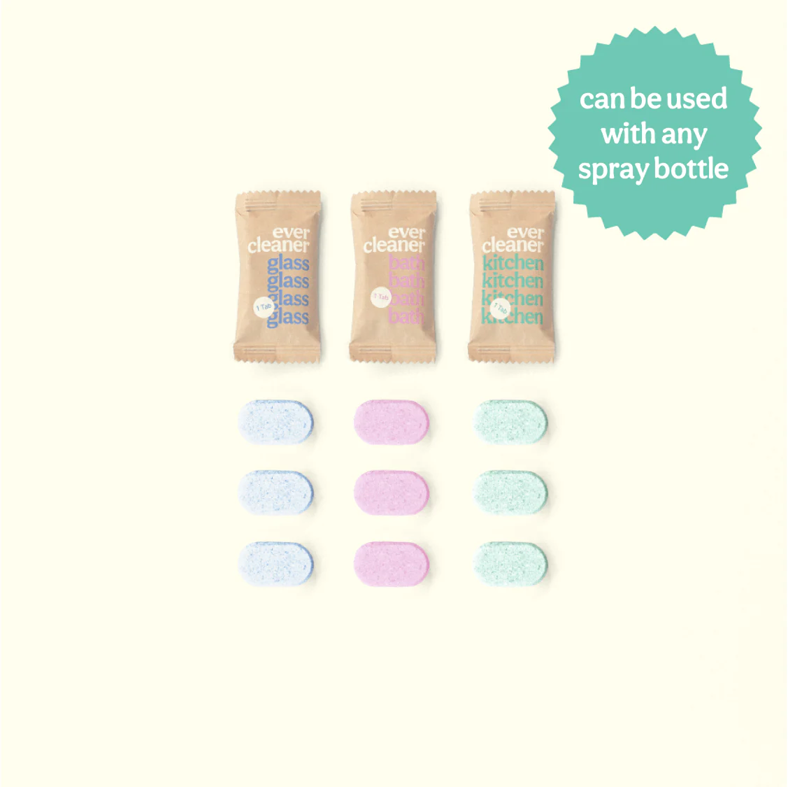 evercleaner Cleaning Tab Kit Mix for eco-friendly cleaning