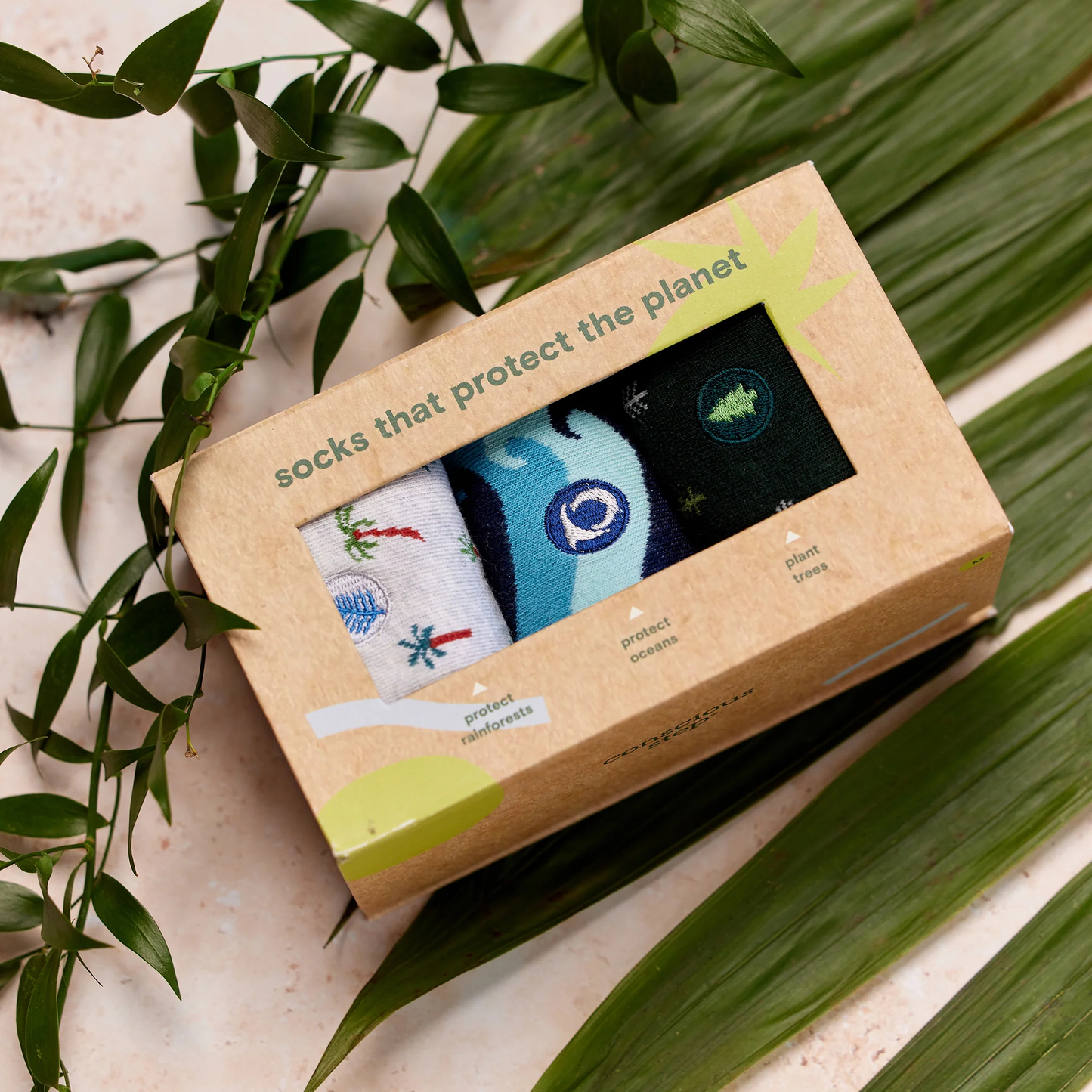 Conscious Step - Gift Box: Socks that Protect the Planet