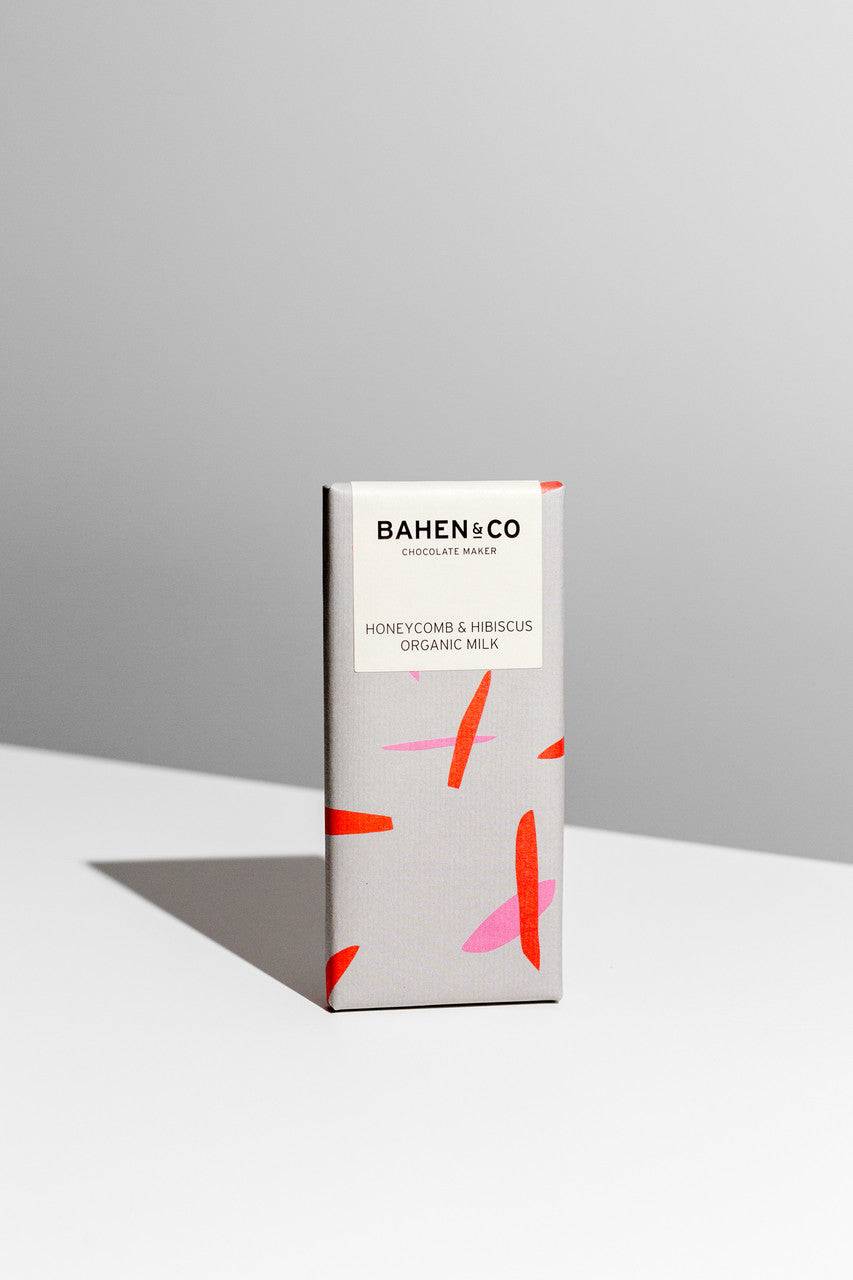 Bahen & Co - Honeycomb and Hibiscus Organic Milk chocolate bar