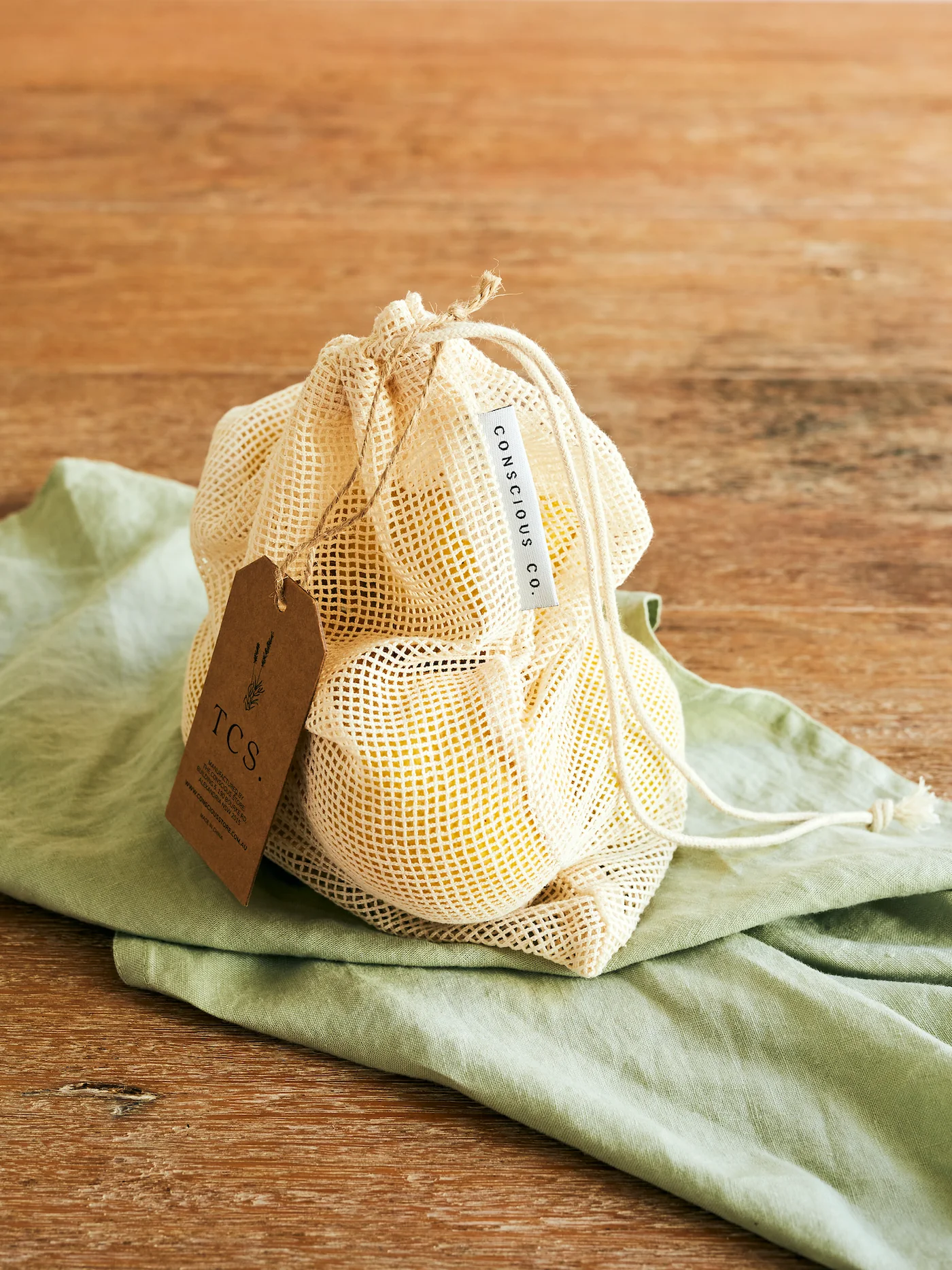 The Conscious Store - Organic Cotton Grocery Bags (set of 5)