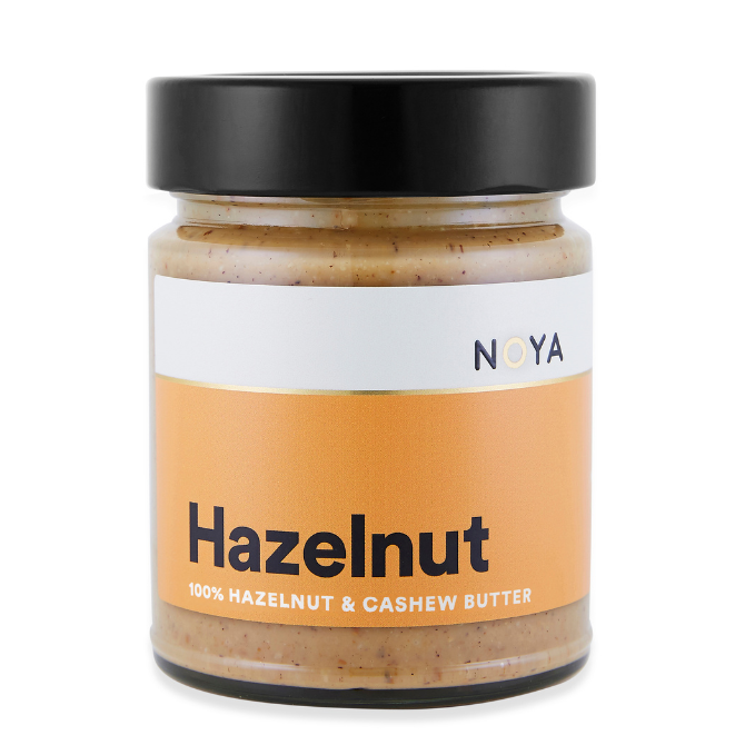 Noya Hazelnut Nut Butter 250g jar, gluten-free, paleo-friendly, vegan.
