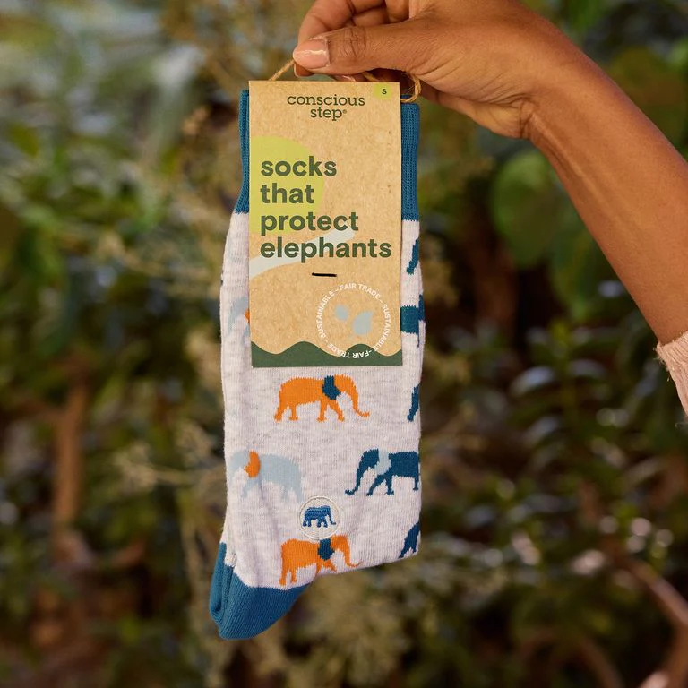 Conscious Step - Pair: Socks that protect Elephants