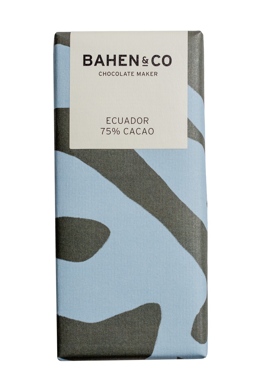 Bahen & Co Ecuador 75% Cacao chocolate bar packaging
