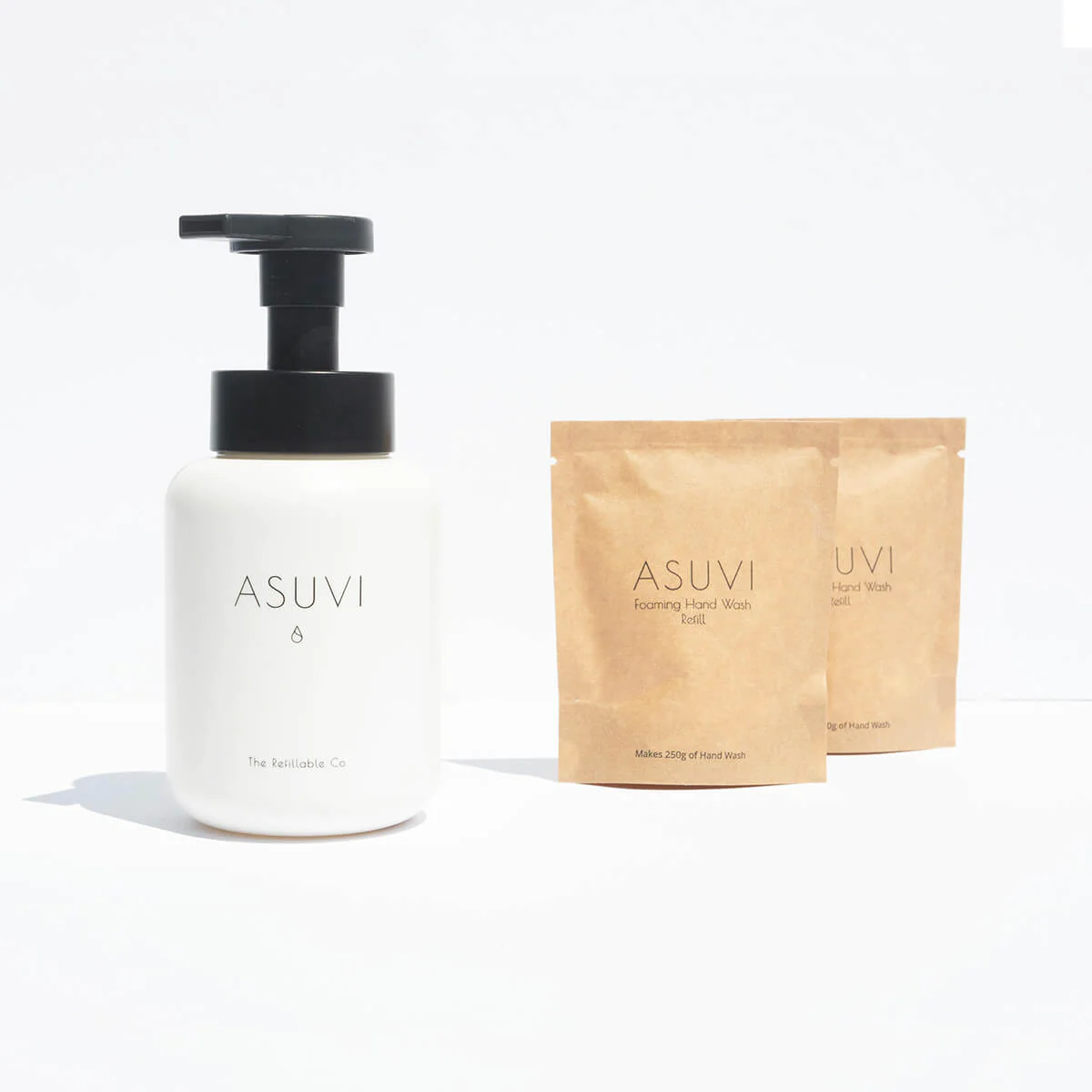 Asuvi - Hand Soap with eco-friendly refills and bottle.