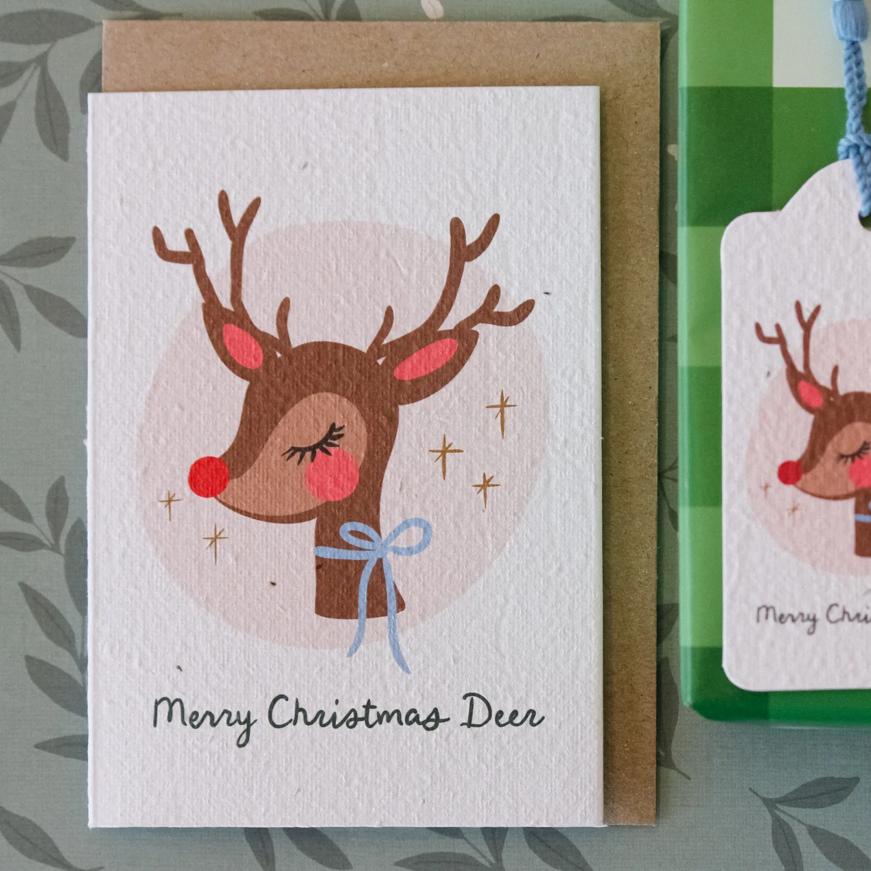 Hello Petal - Merry Christmas Deer Plantable Card