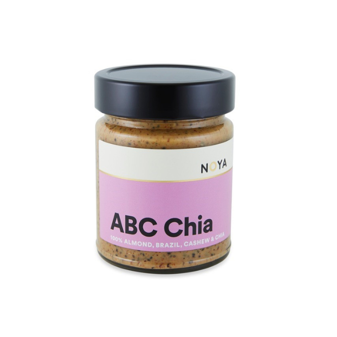 Noya - ABC Chia Nut Butter, 250g jar with almond, Brazil nut, and cashew blend.