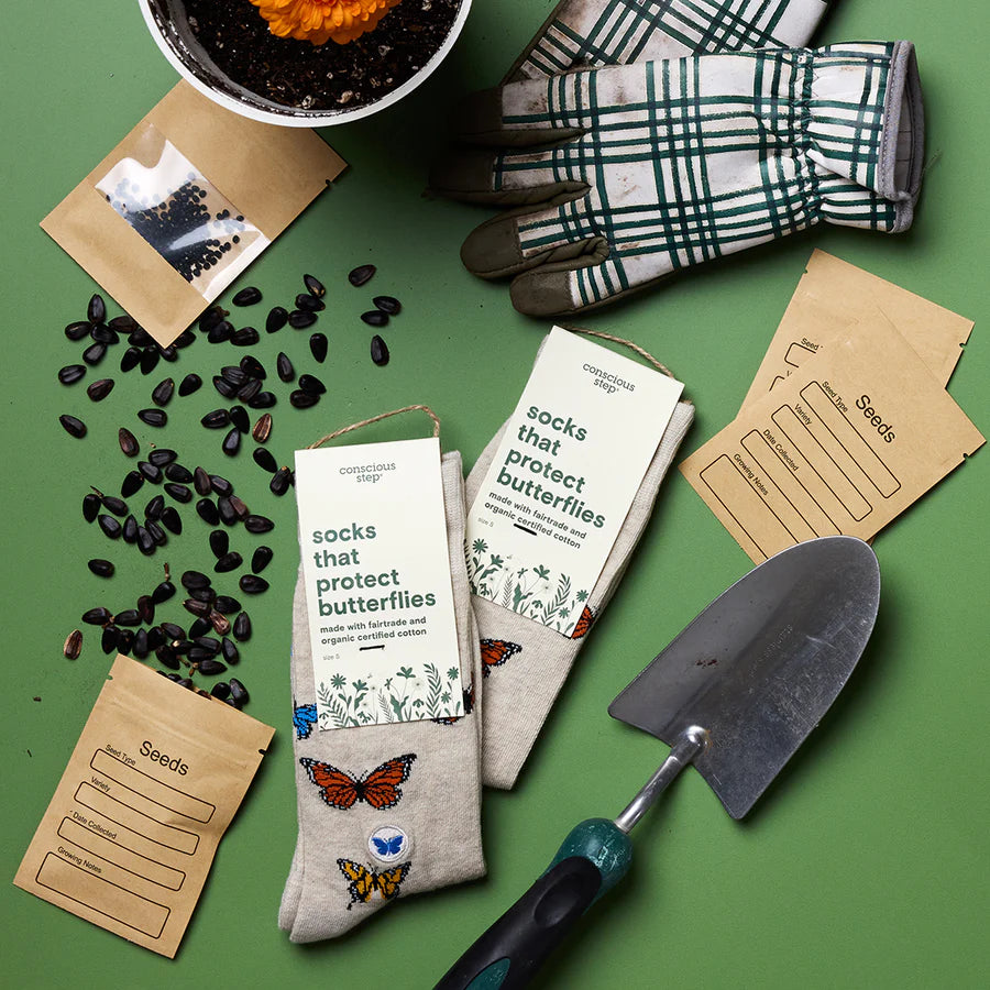 Conscious Step - Pair: Socks that protect Butterflies