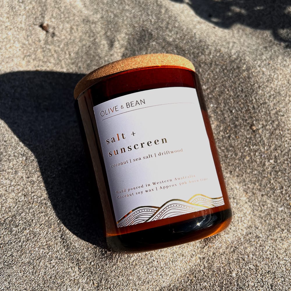 Olive & Bean - Salt + Sunscreen candle