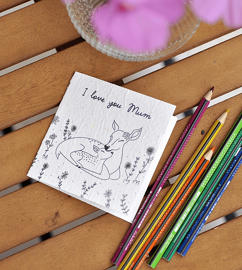 Nurturing Nature Cards - Colour me, Plant me Mothers Day Card