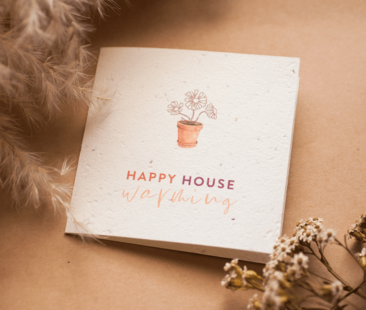 Nurturing Nature Cards plantable housewarming card with swan river daisies and recycled paper envelope