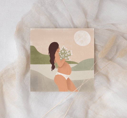 Nurturing Nature Cards - The Mother, plantable card with swan river daisies, eco-friendly design, 100% recycled materials.