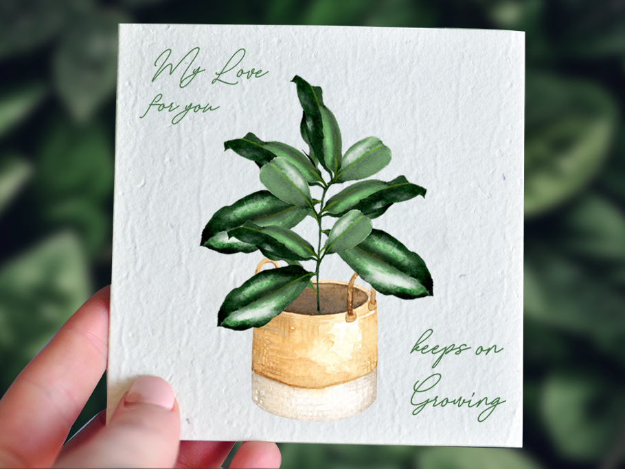 Keep Growing Card Nurturing Nature Cards - Love Keeps Growing with Eco-friendly Design ...