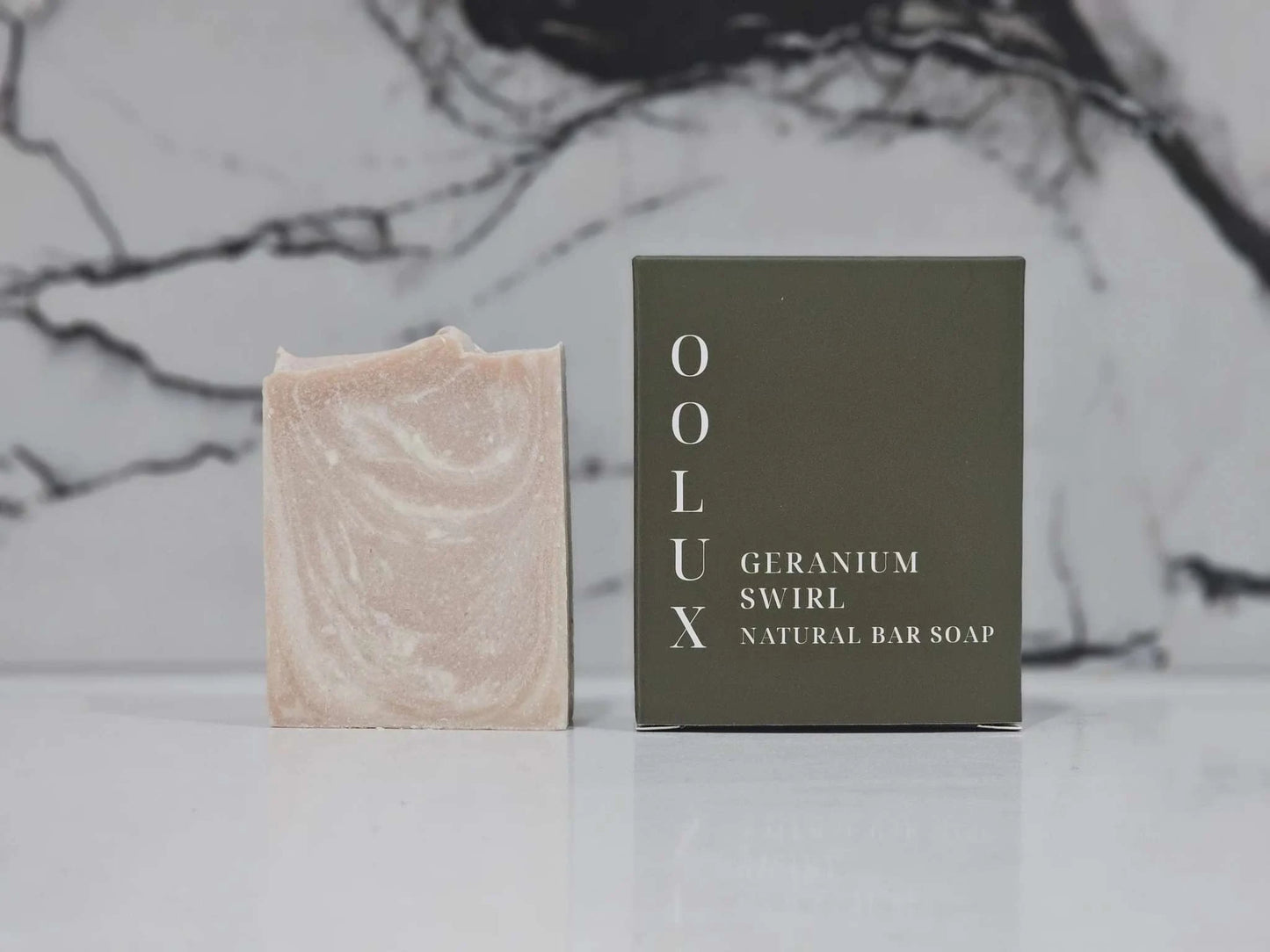 OOLUX - Olive Oil Natural Bar Soap (Geranium Swirl)