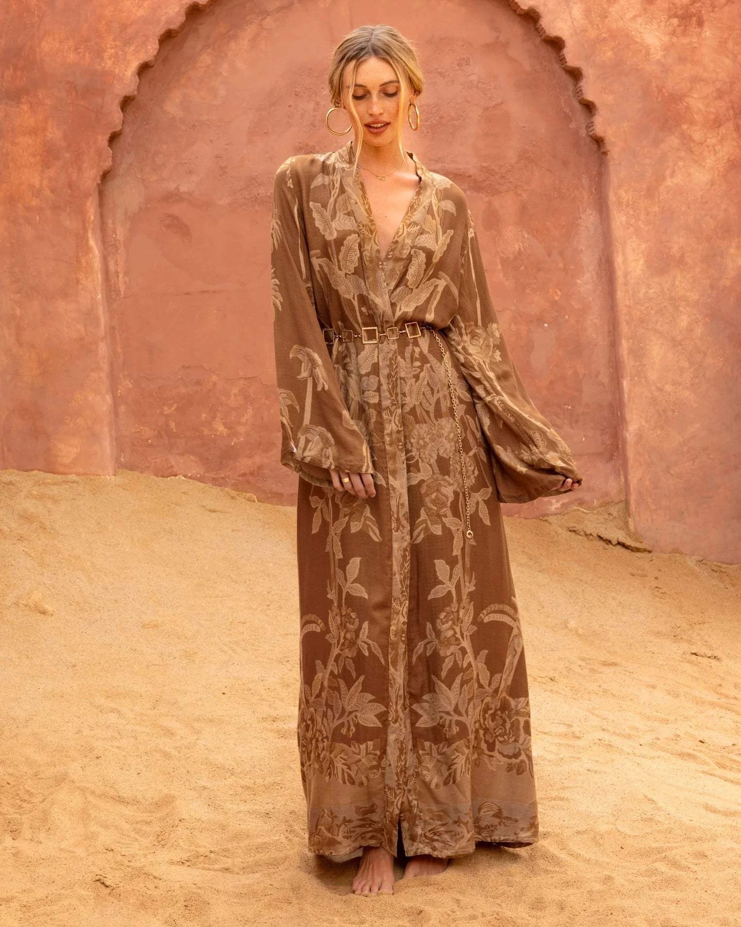 Brahmaki - Eco-Friendly Maxi Kaftan, Queen of the Dunes