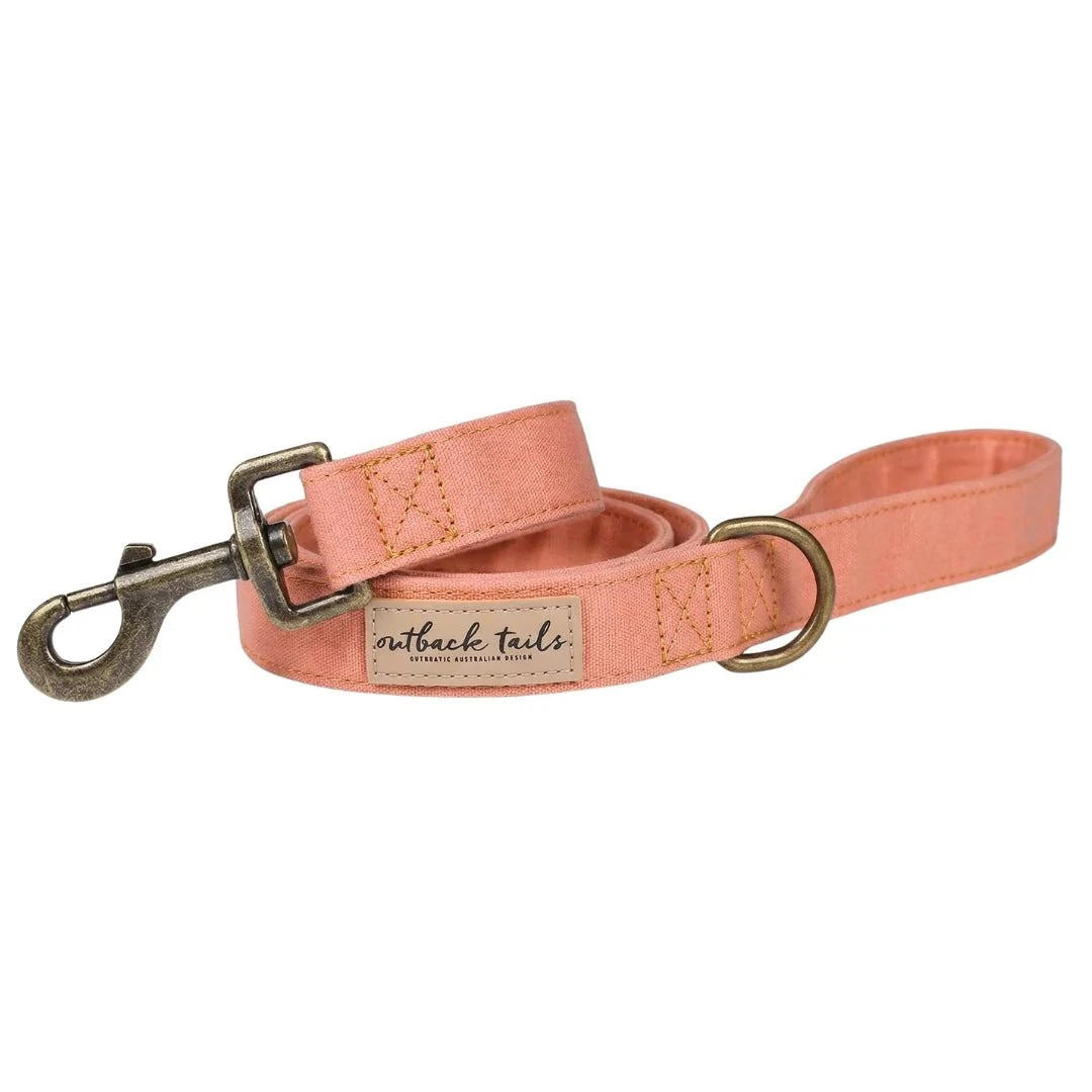 Outback Tails - Waxed Canvas Dog Lead (clay)