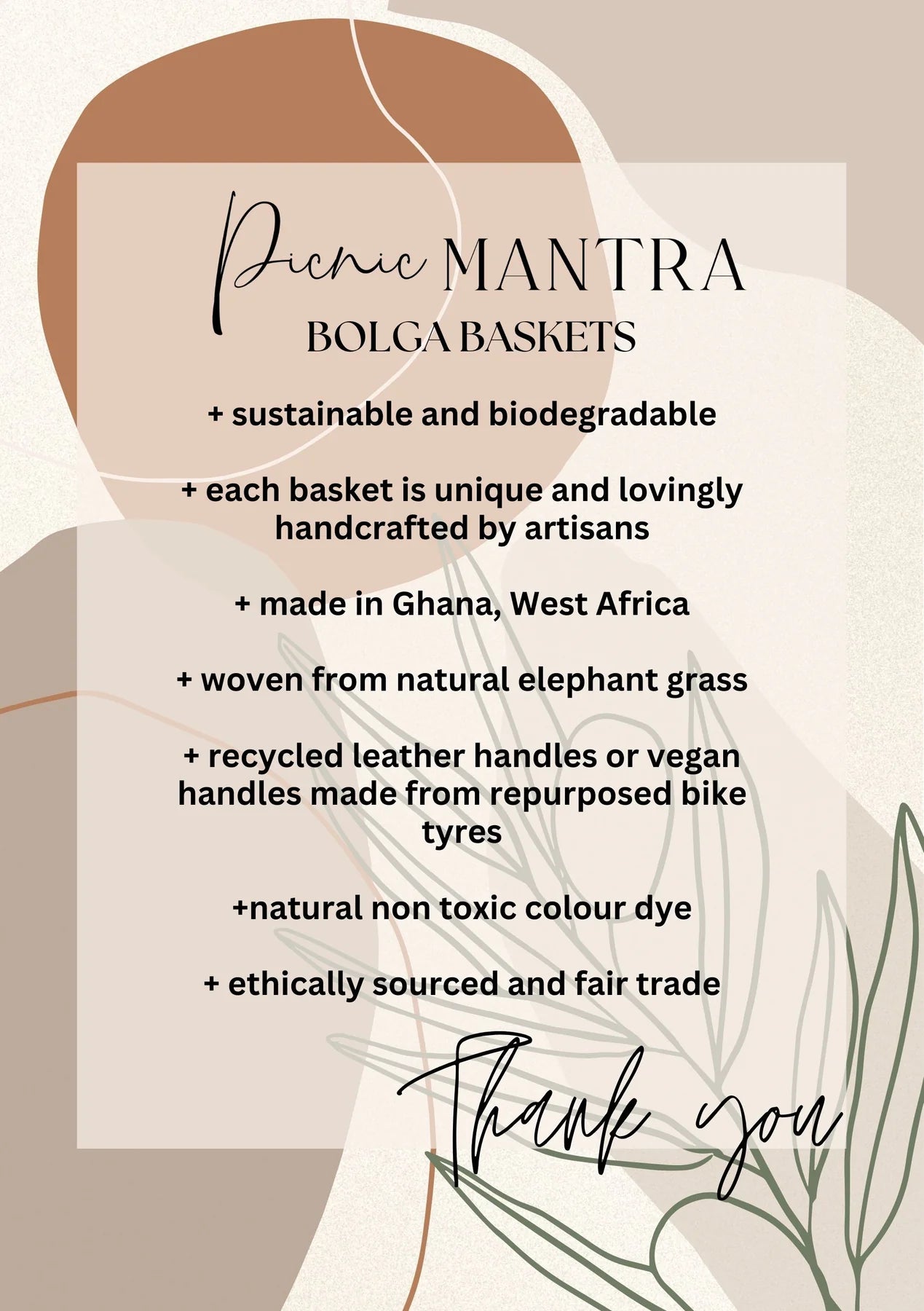 Picnic Mantra - Max Vegan Bolga Basket, Multicolour #1