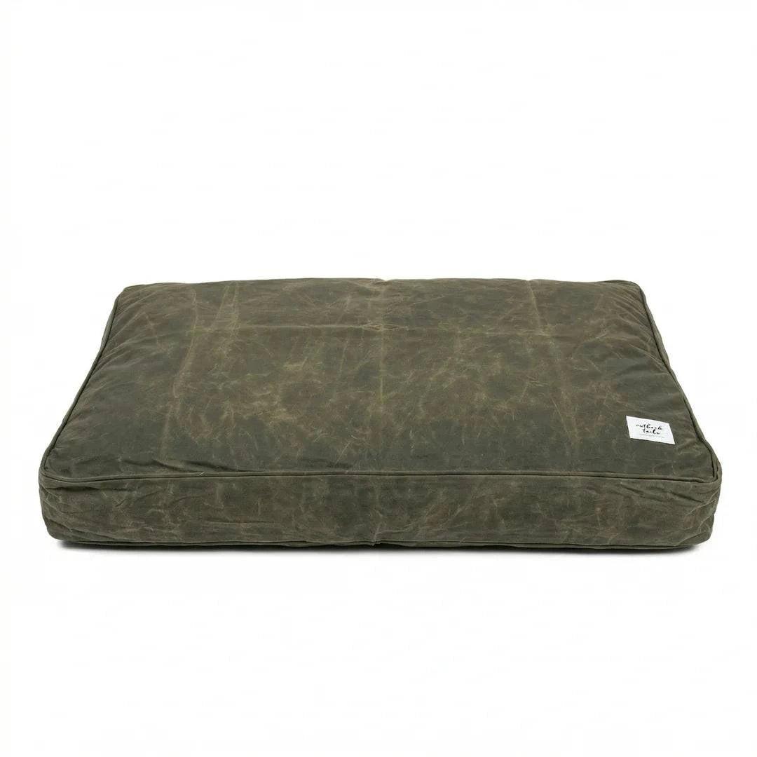 Outback Tails - Waxed Canvas Dog Bed (Green)