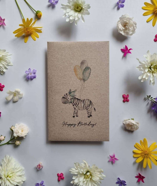 Happy Birthday Zebra - Flower Seeds