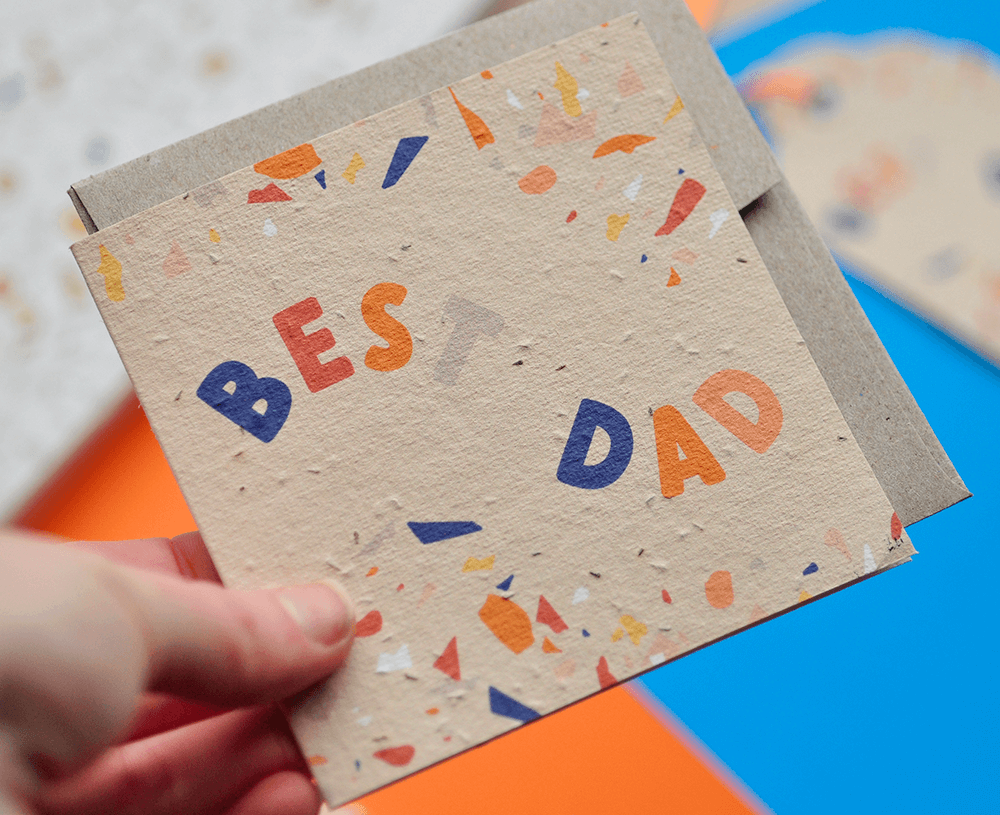 Best Dad Plantable Greeting Card